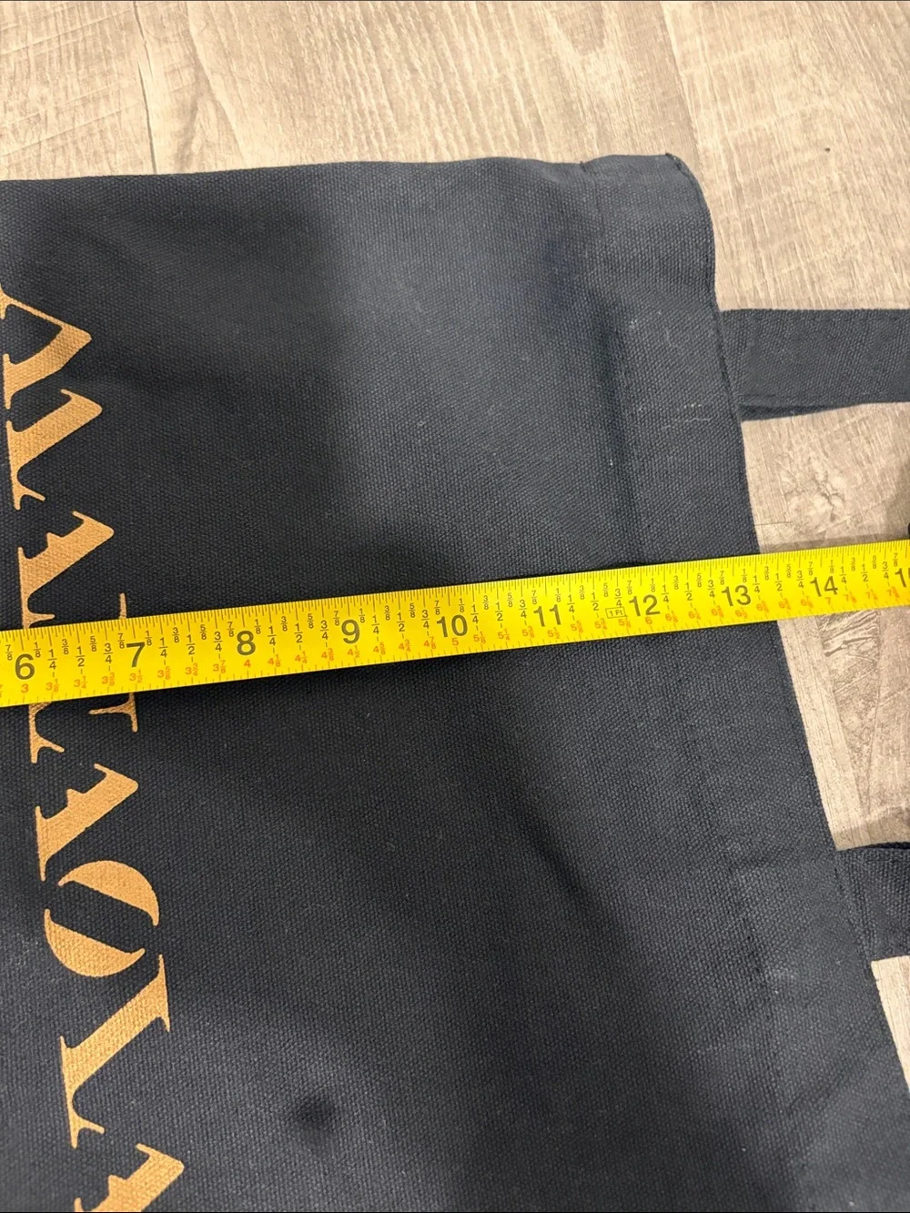 Manaola Black Tote with Gold Logo